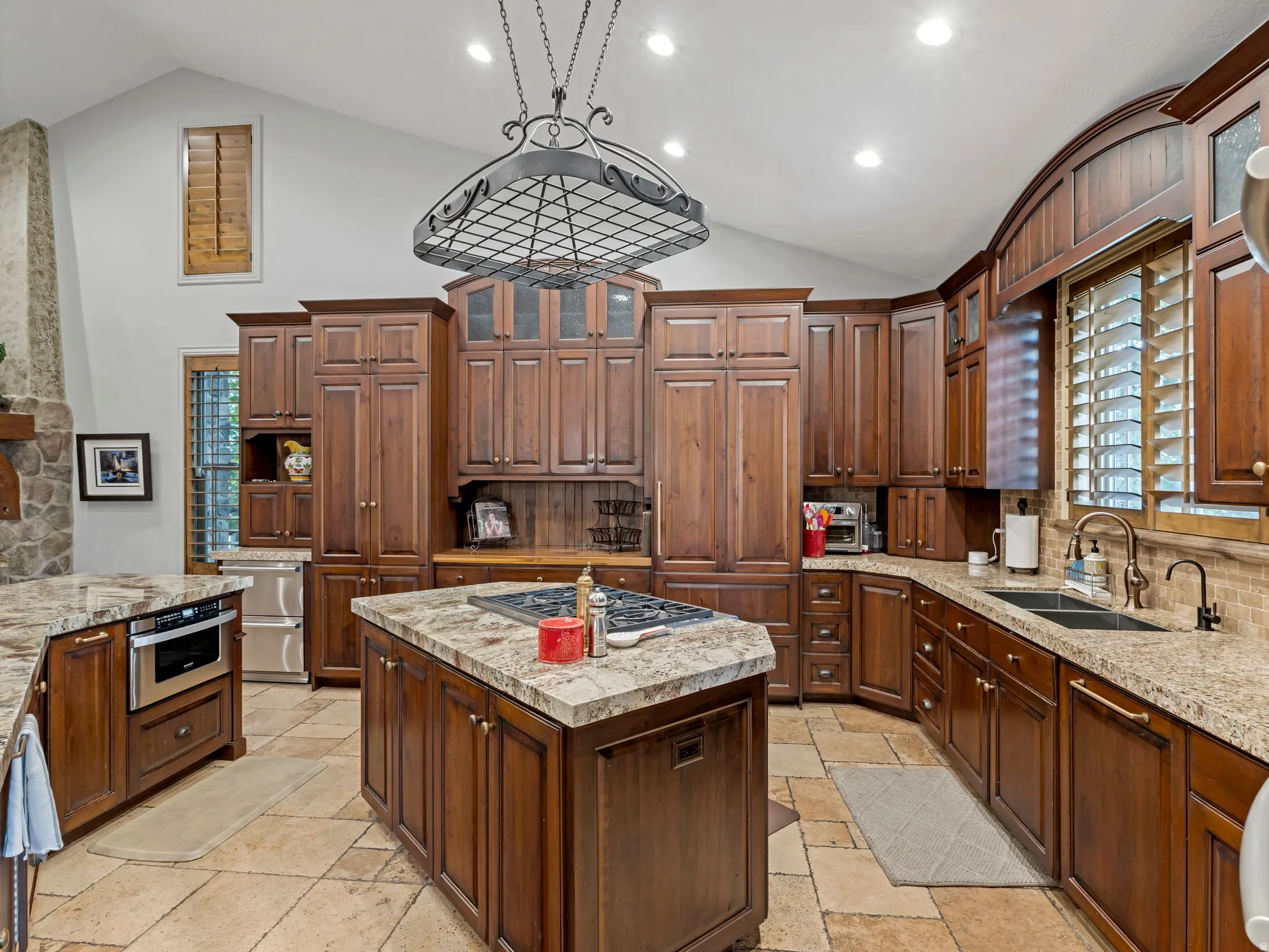 Full-sized built-in Thermador fridge.