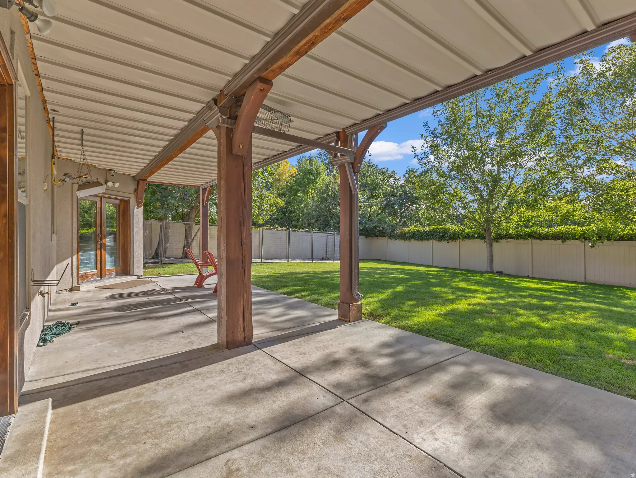 Large covered patio