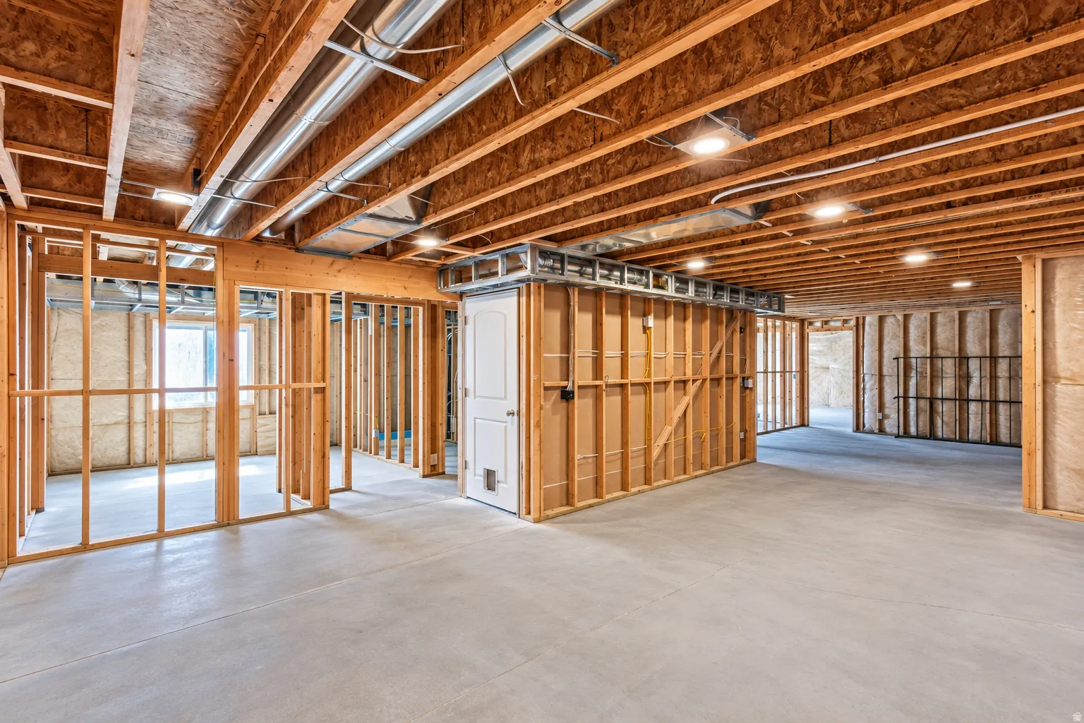 Unfinished basement ready for your personal touch. Future living/family room.