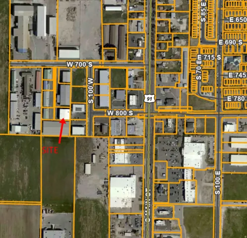 Site Map. Indicating the parcel location relative to surrounding properties and infrastructure