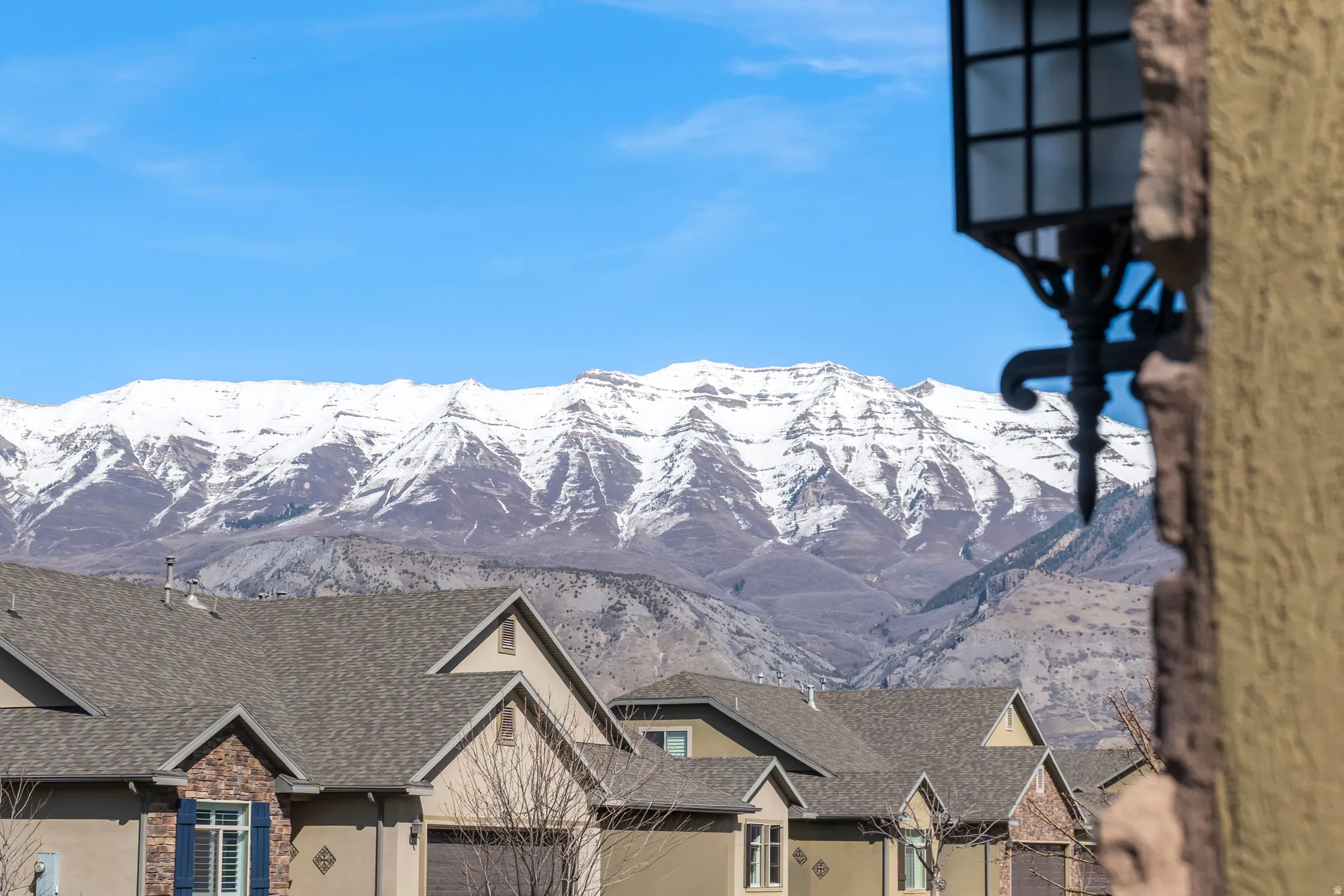 Snow-capped mountain backdrop