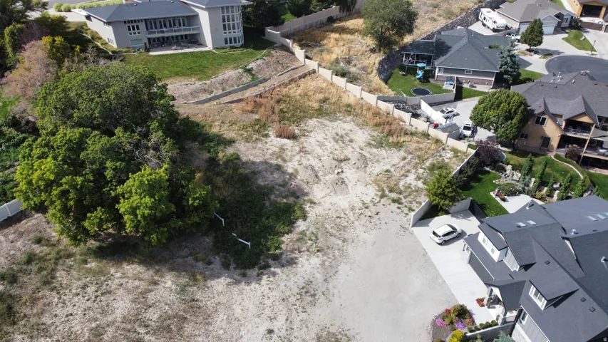 Expansive undeveloped lot with partial fencing and mature trees