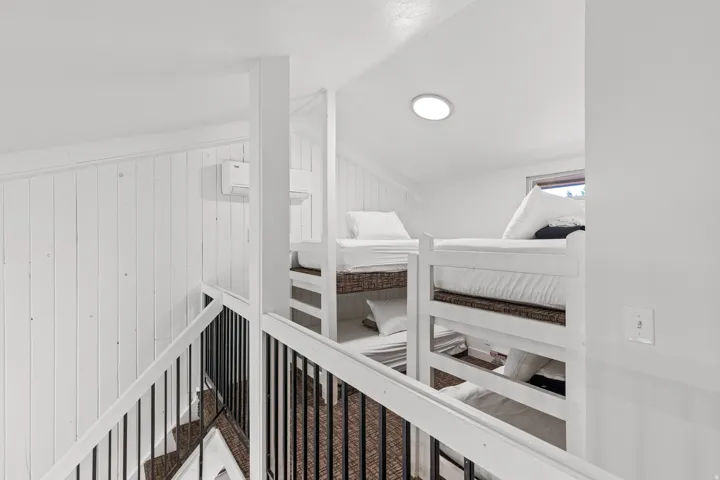 White paneled walls and ceiling