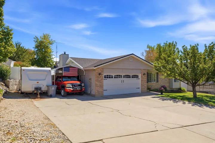 RV parking and covered canopy for additional vehicle parking.