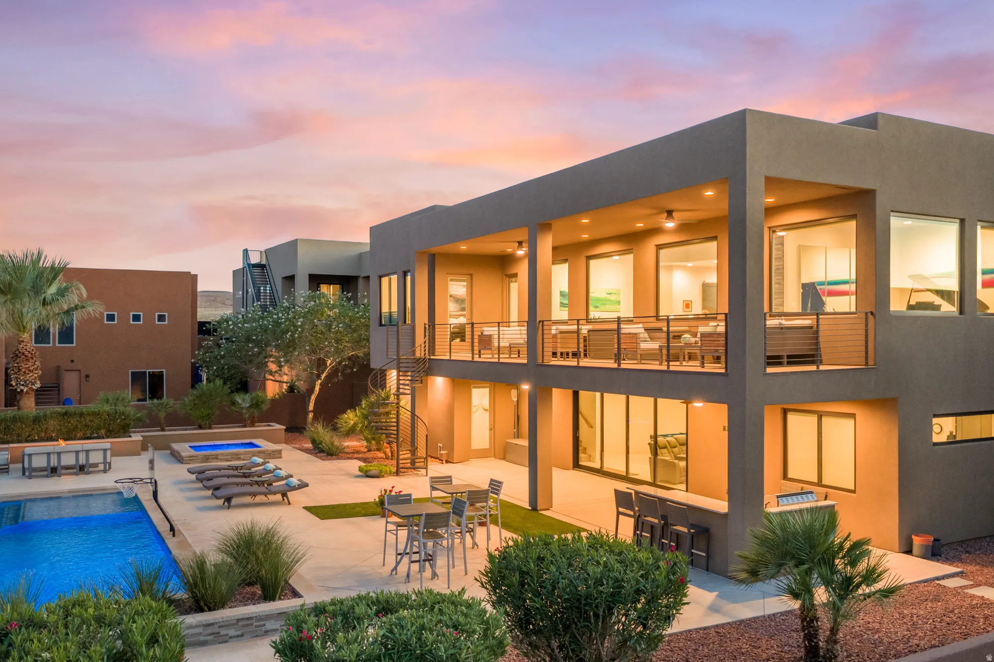 Contemporary exterior with a multi-level design