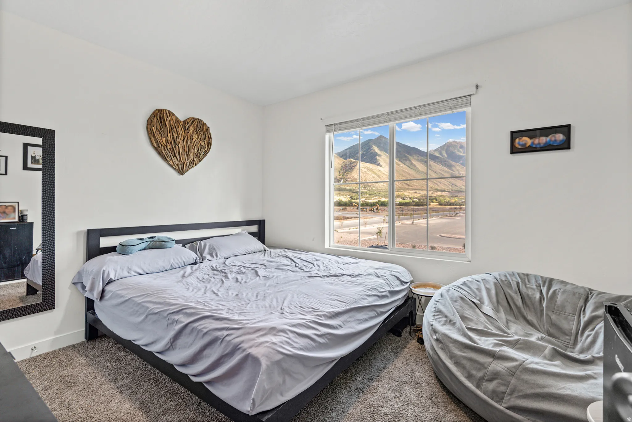 Window featuring mountain scenery