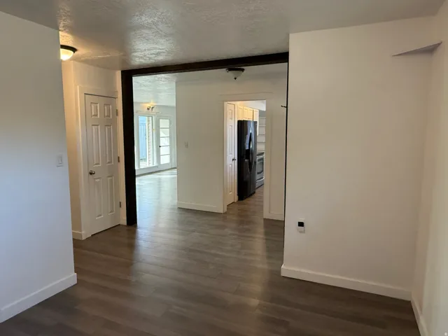 Wood-finish flooring throughout