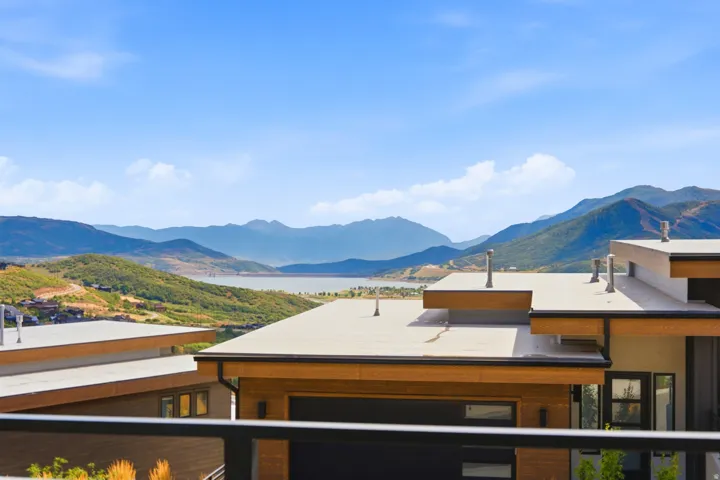 Mountainous scenery with a visible lake