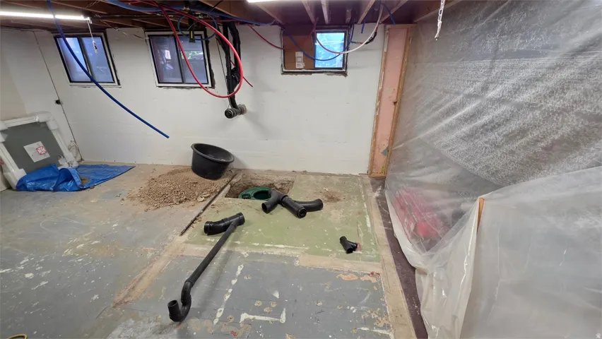 Basement 2 bedrooms and a bath being installed prior to closing.