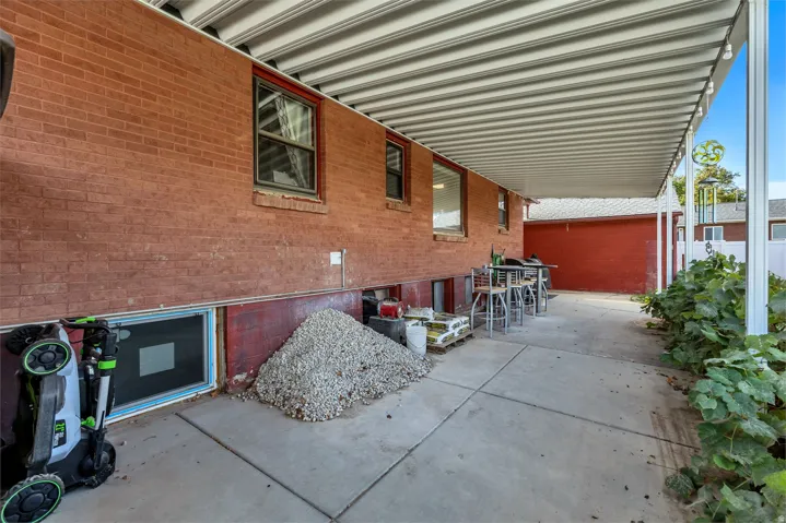 Large covered patio