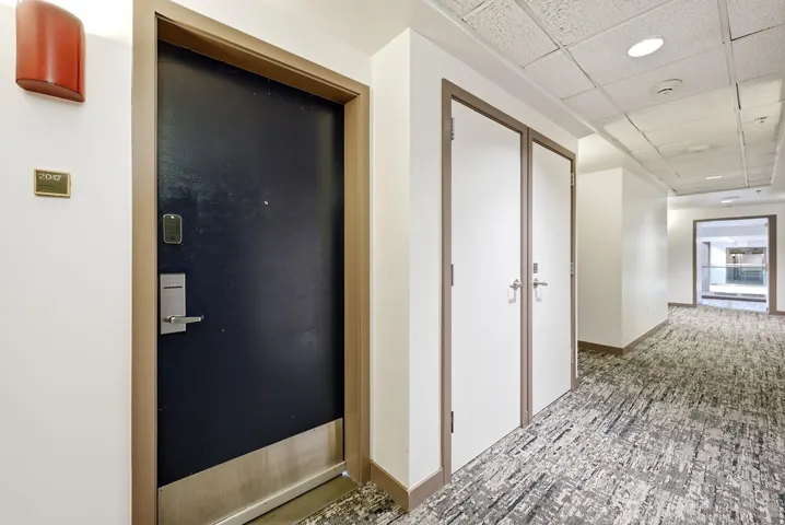 Entry door with modern key card access
