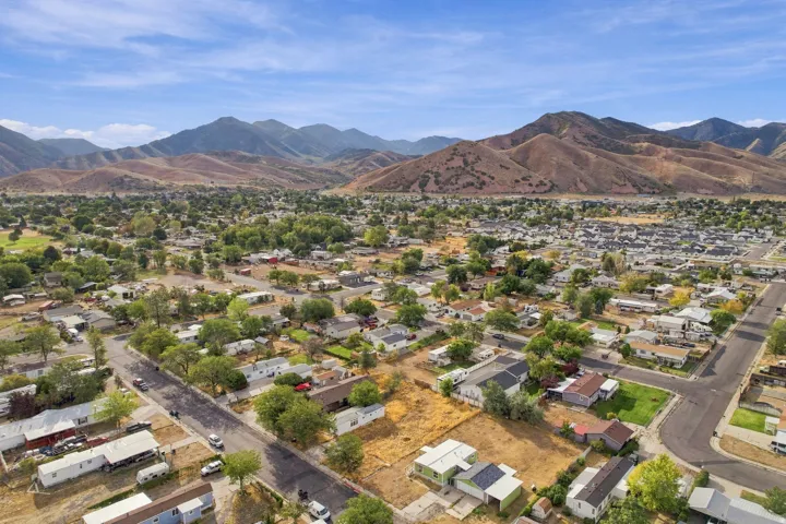 Expansive neighborhood setting with established street grid and mature trees