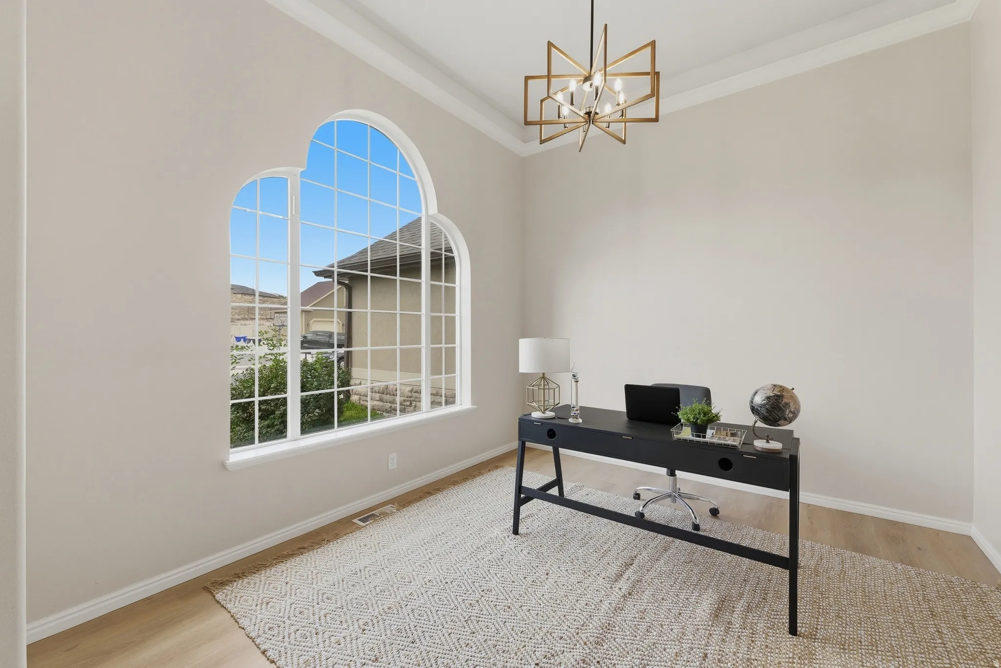 Formal living room (staged as an office)