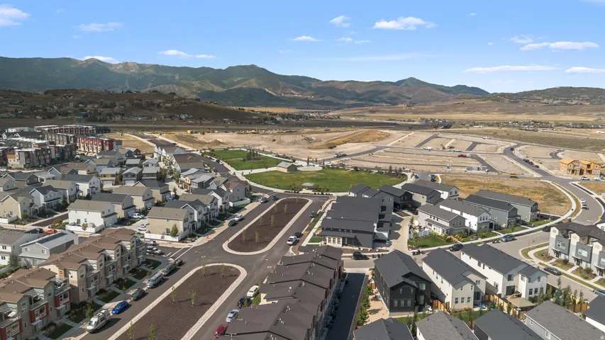 Drone footage of community