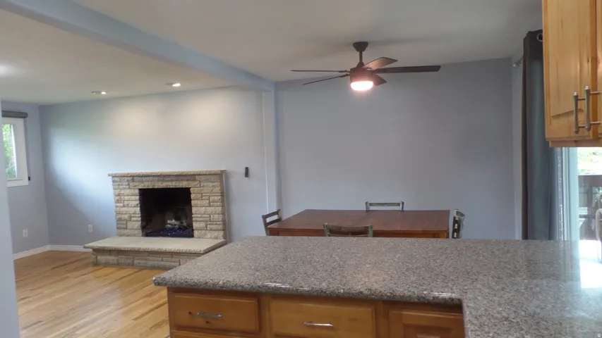 Open Living Room, Dining & Breakfast Bar
