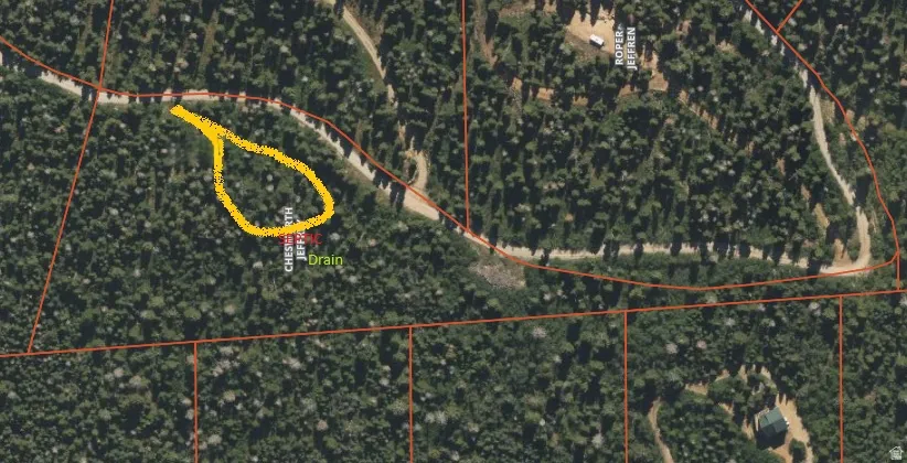 Rough Location of Developed road on Plat