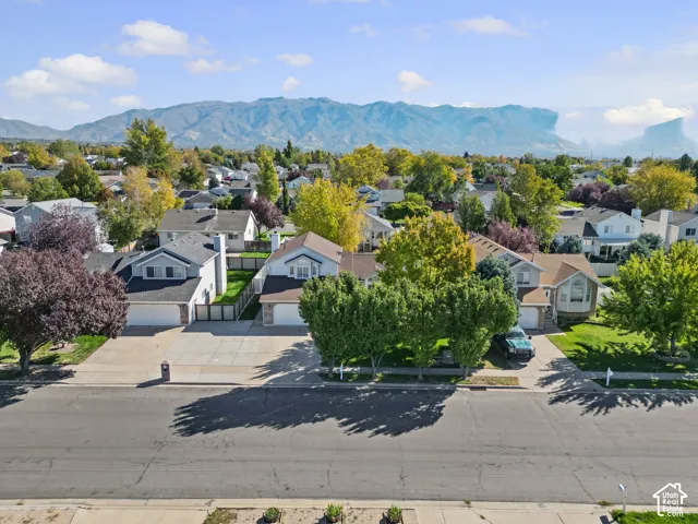 Mountain backdrop with established residential properties