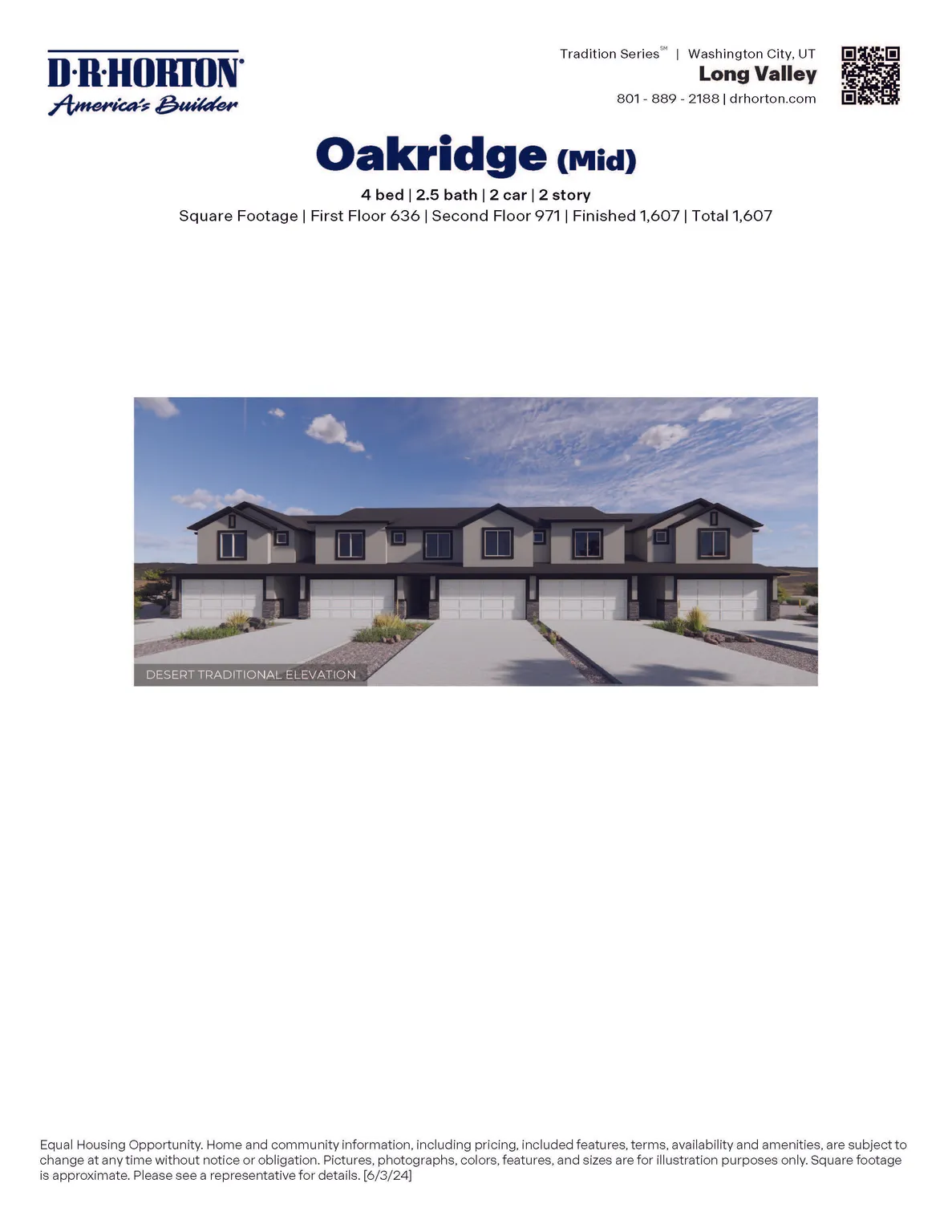 Marketing Brochure. Presenting property specifications including square footage and unit configuration