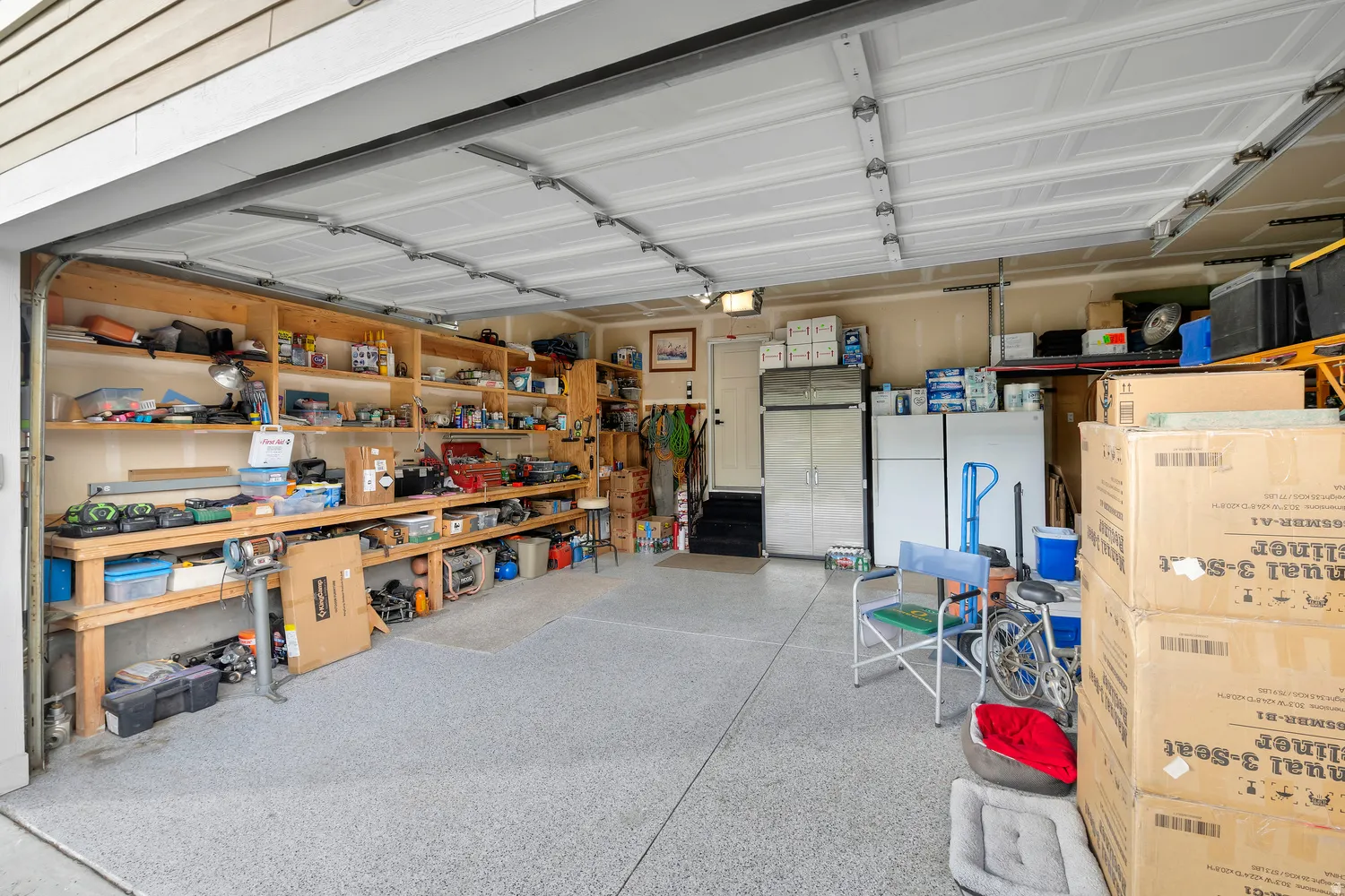 3 car garage with storage