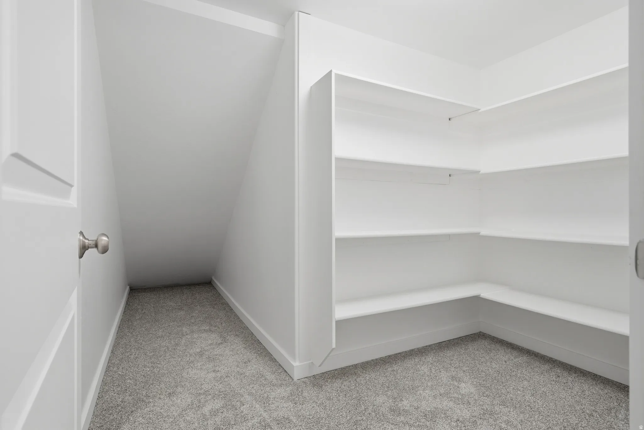 Under the stairs expanded storage area