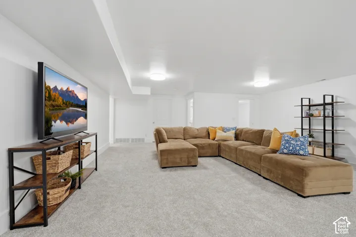 Family room wired for surround sound