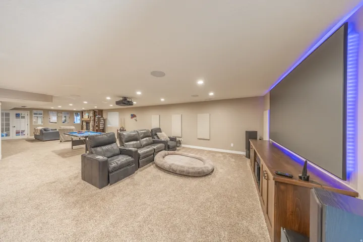 Another view of the entire family room downstairs.