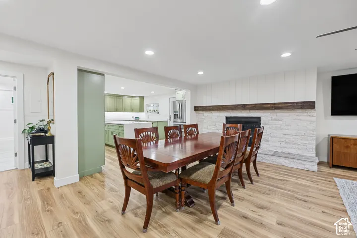 Wood-finish flooring throughout