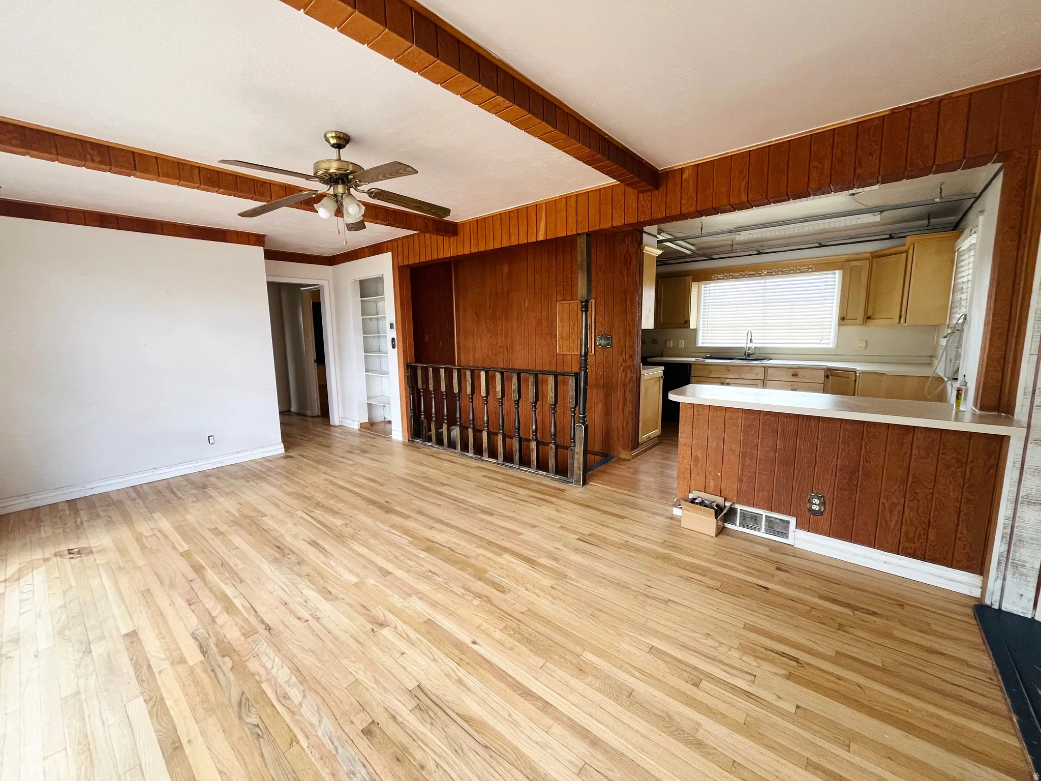 Beautiful formal dining room featuring hardwood floors.