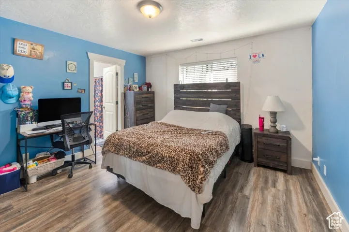 Wood-finish flooring throughout