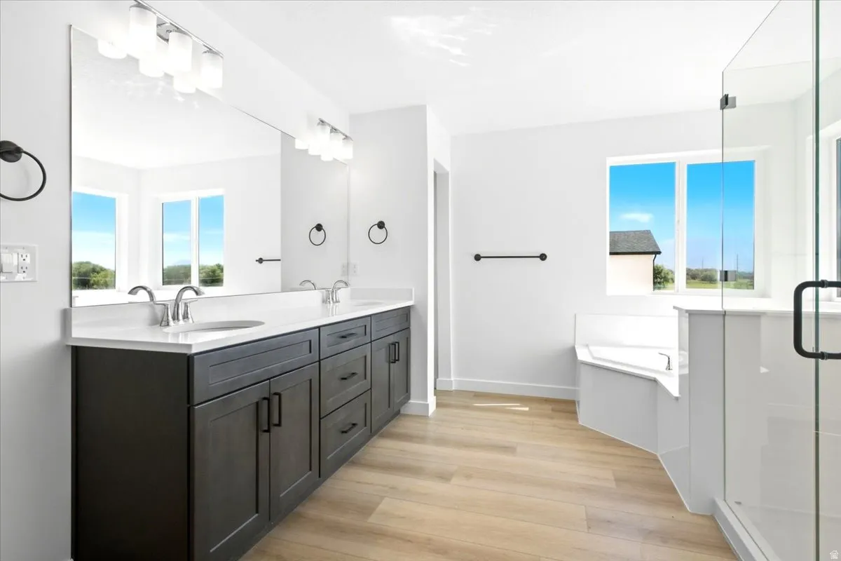 Very Roomy Primary Bedroom with Corner Tub