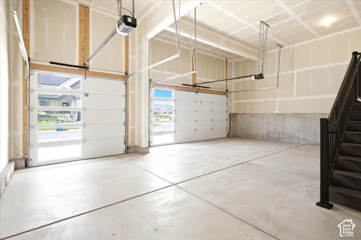 Upgraded Modern Garage Doors with Stacked Windows
