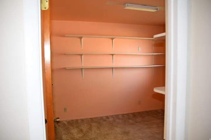 Built-in shelving for organized storage