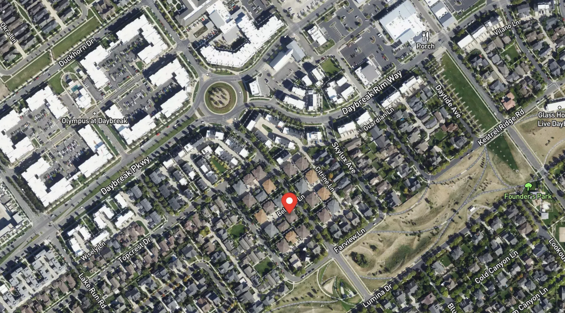 Satellite Map. Indicating the geographic location of the property and its surrounding street network