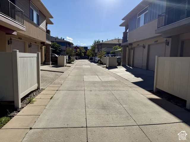 Paved driveway with concrete and paver stone accents