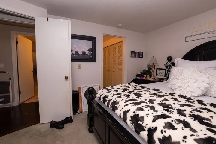 White walls with light gray carpeting