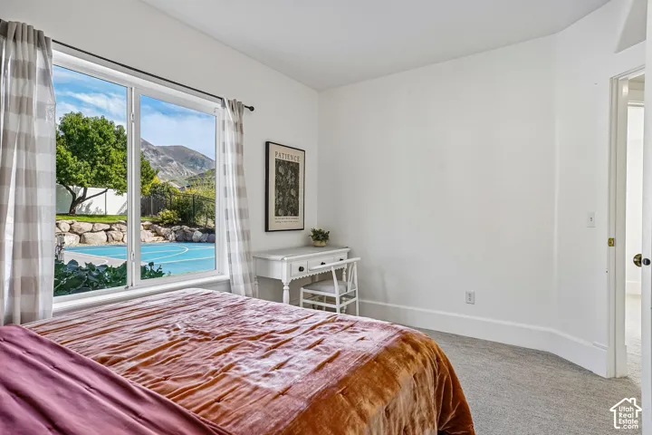 White walls with carpeted flooring