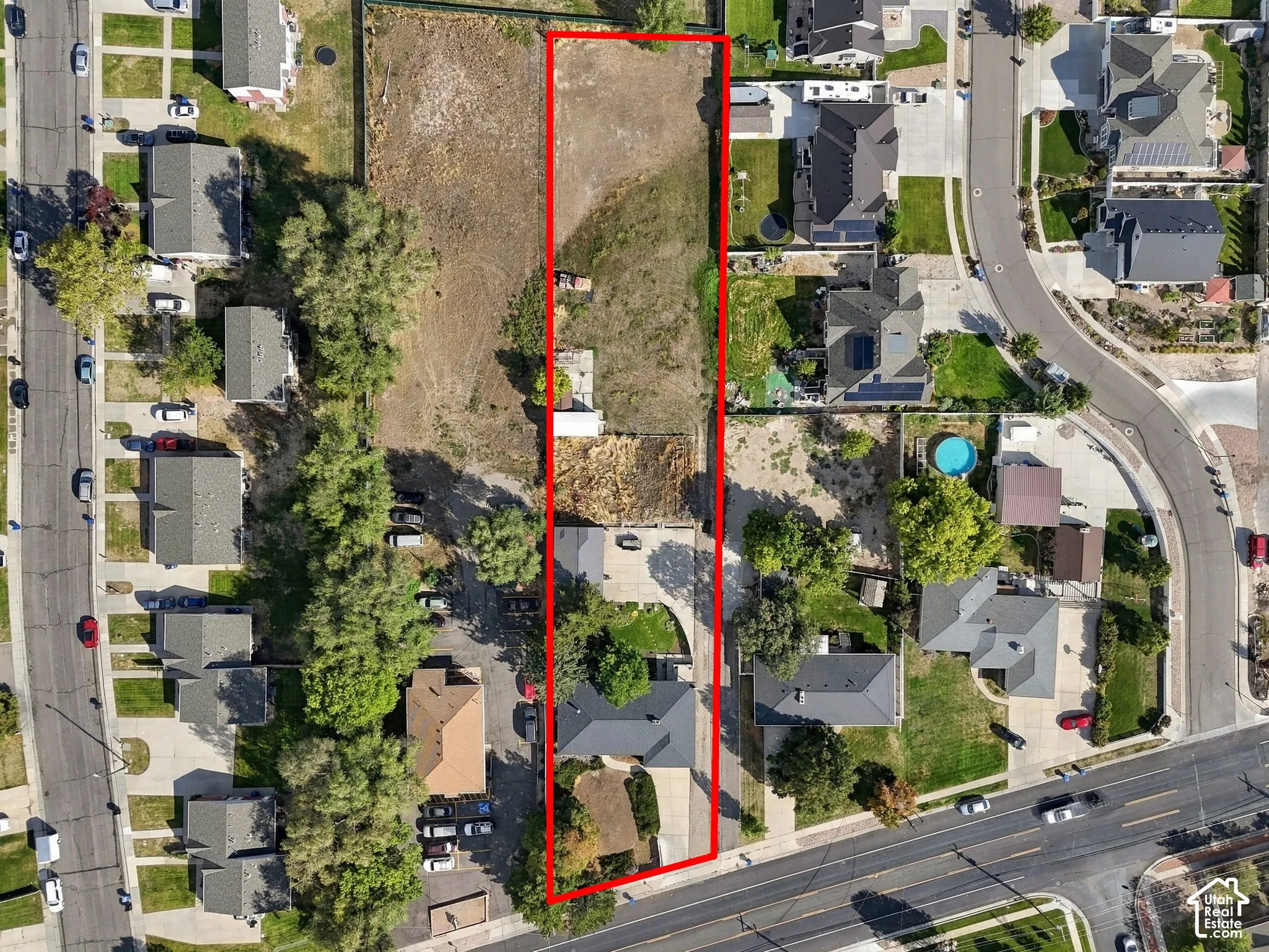 Expansive land parcel featuring an elongated shape