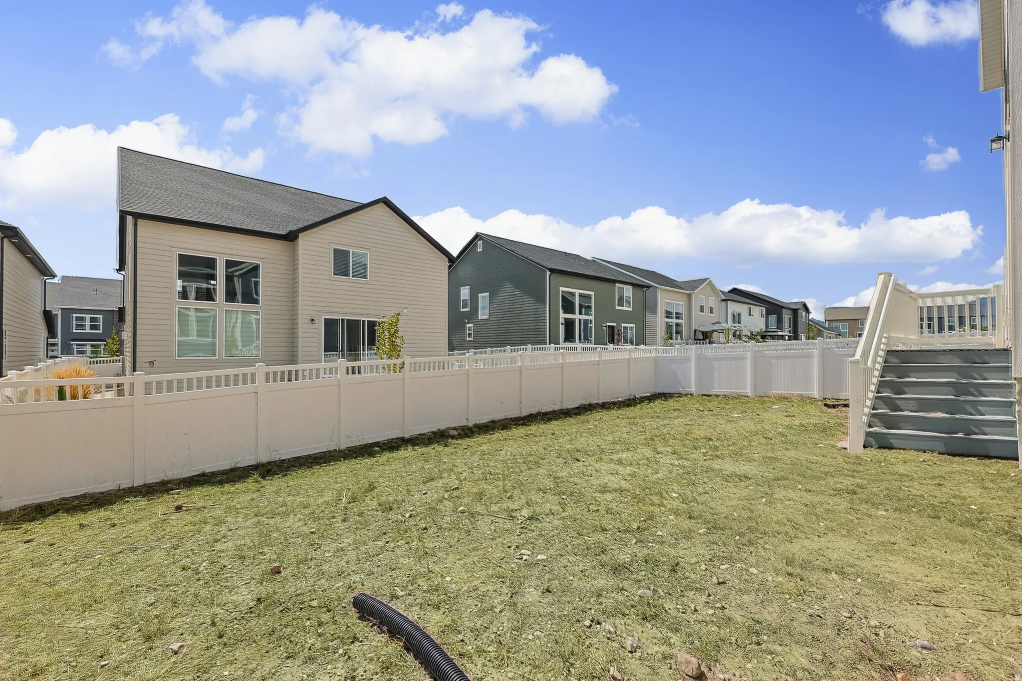 Fenced backyard