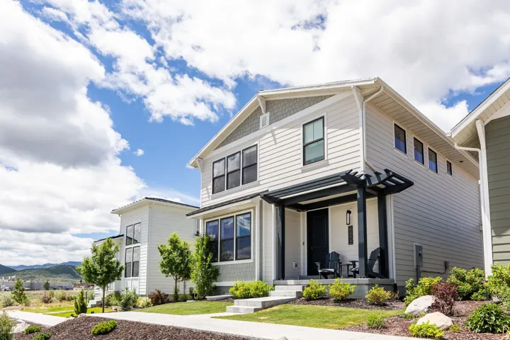 Modern architectural design with light-toned siding