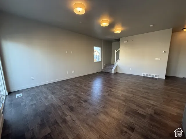 Wood-finish flooring throughout the main living area