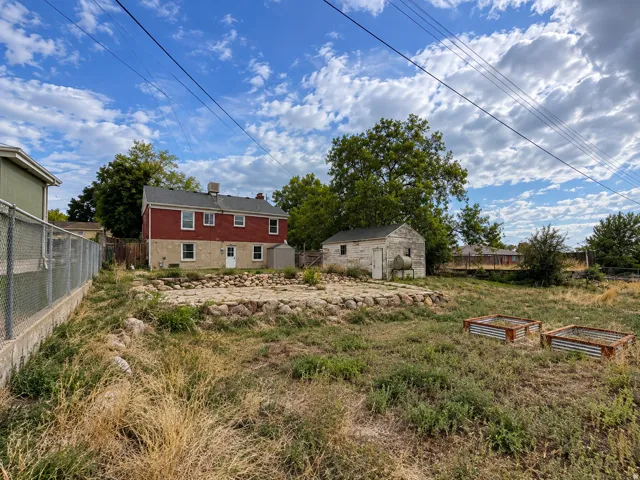 Huge backyard with space for gardening, farming, additional storage, or building