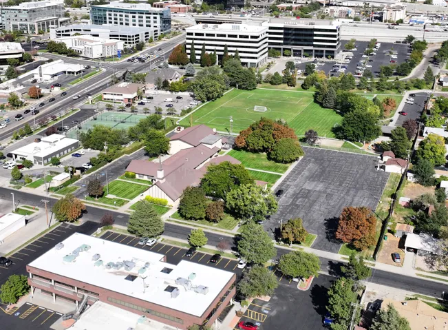 Property with neighboring office, recreation, and retail