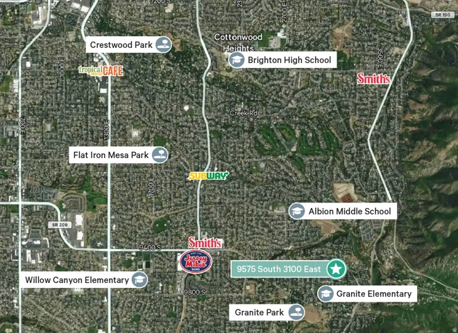 Location Map. Depicting the property's address and surrounding points of interest