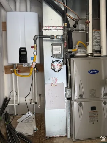 Tankless water heater and Carrier brand furnace