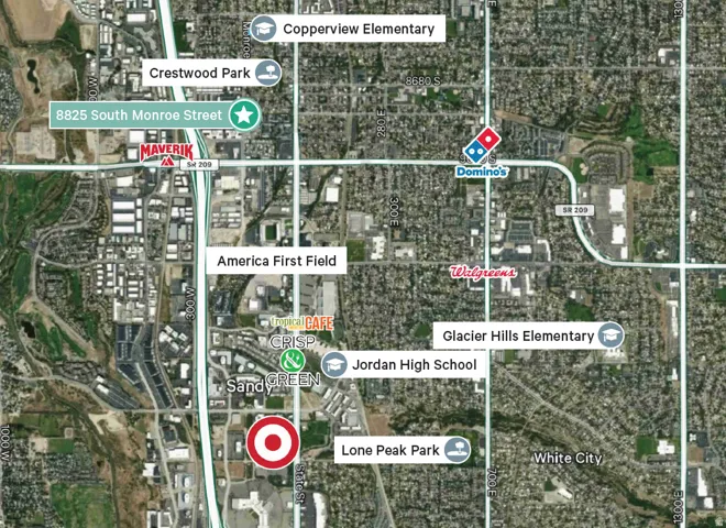 Location Map. Indicating the geographic position of the property and surrounding points of interest