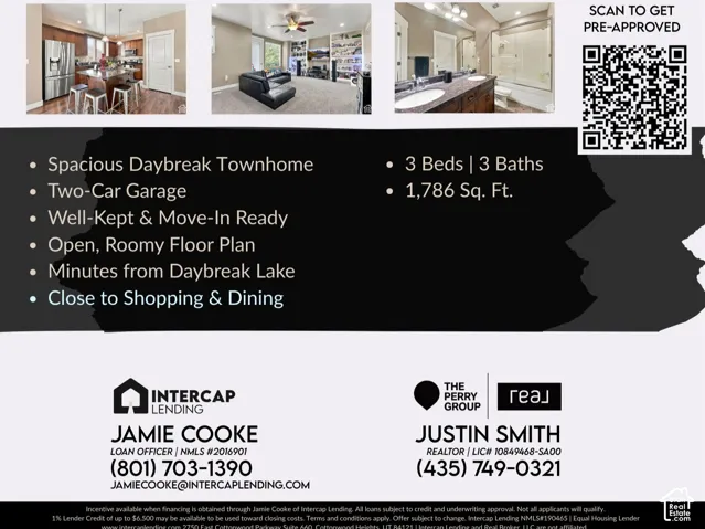 Real Estate Listing. Displaying the property's exterior, interior images, and key features, along with contact details for real estate professionals