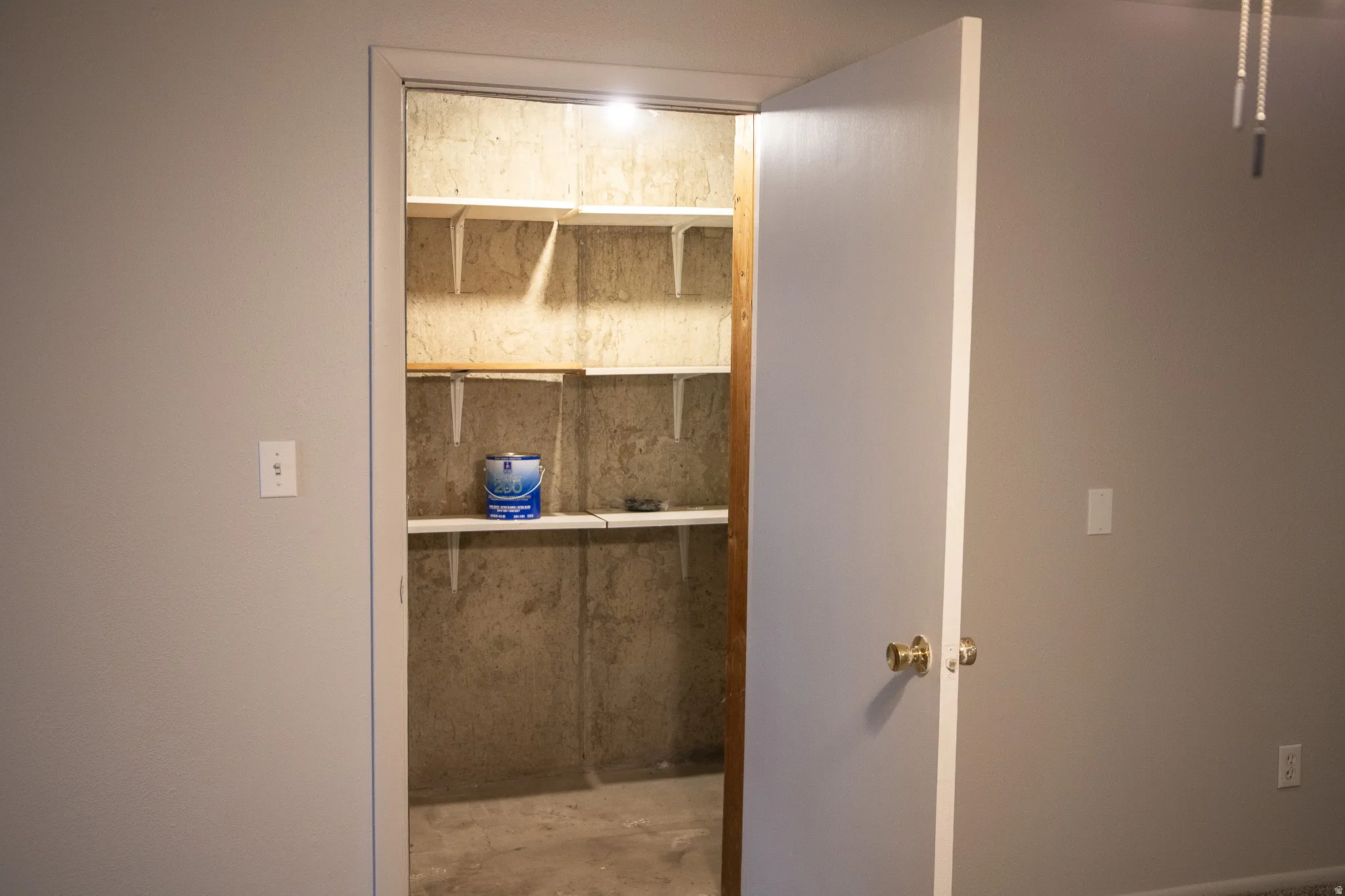 Built-in shelving for organized storage