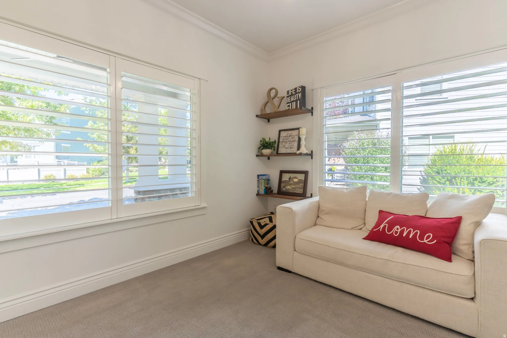 Natural light, plantation shutters throughout house