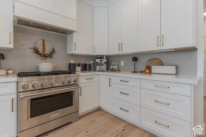 NEW shaker cabinetry w/gold pulls