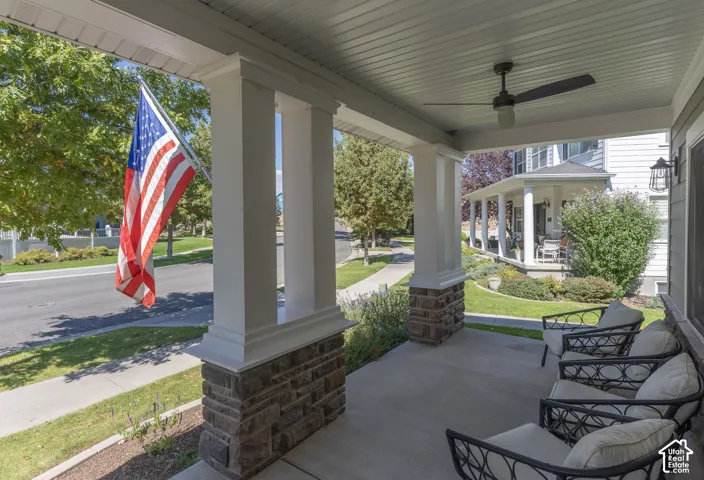 Expansive front porch
